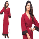 Bridal Nighty Set Women Sleepwear with Bra Panty Set Long Nightwear for Ladies
